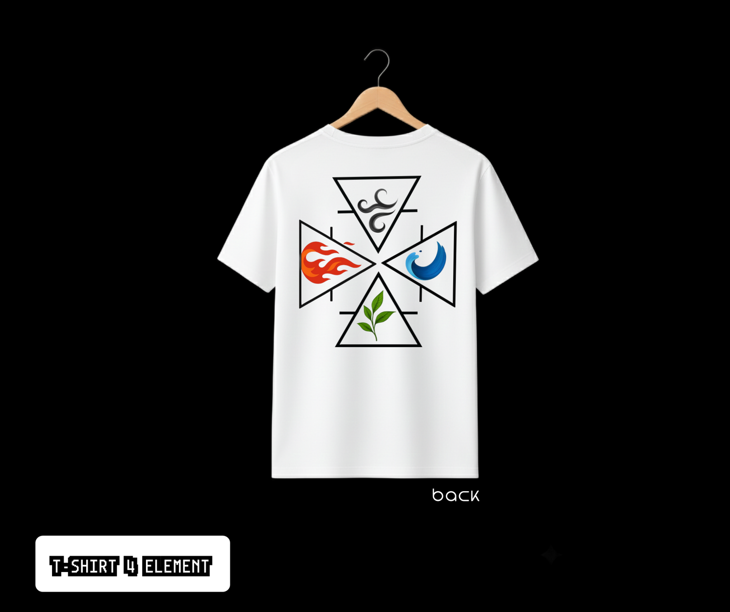 T-SHIRT / PLAYERA 4 ELEMENT COLOR WHITE