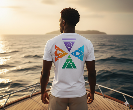 T-SHIRT / PLAYERA 4 ELEMENT FULL COLOR WHITE