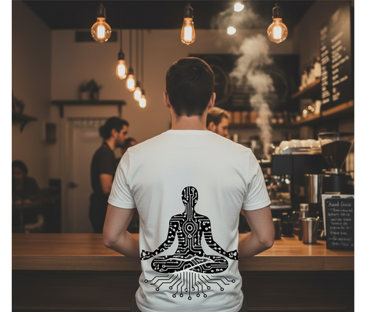 T-SHIRT / PLAYERA MEDITATION CONNECT WHITE