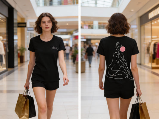 T-SHIRT / PLAYERA SILUET FINE LINE BLACK