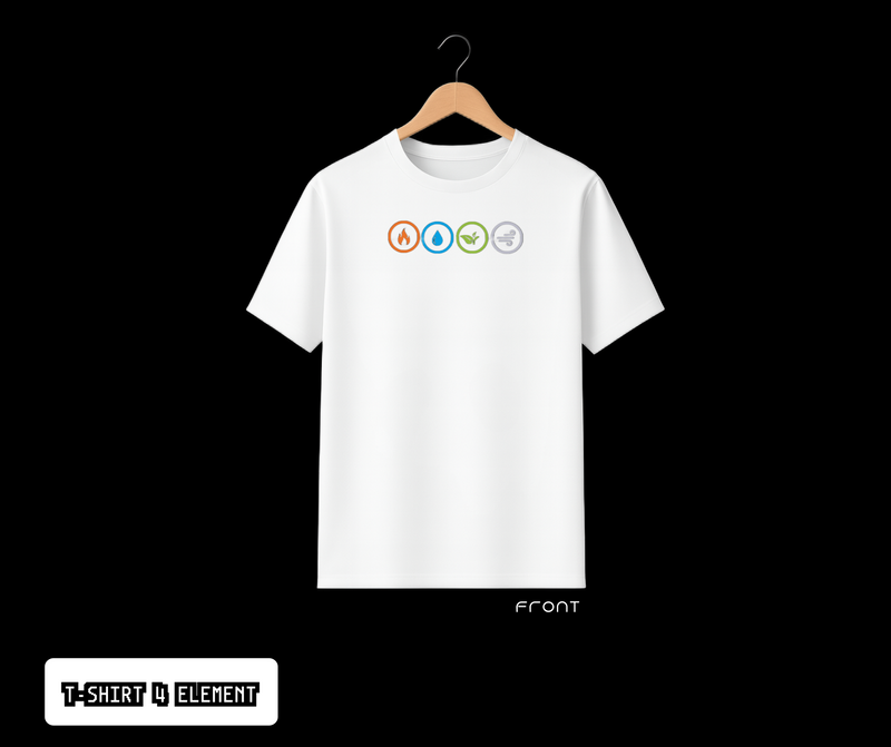 T-SHIRT / PLAYERA 4 ELEMENT COLOR WHITE