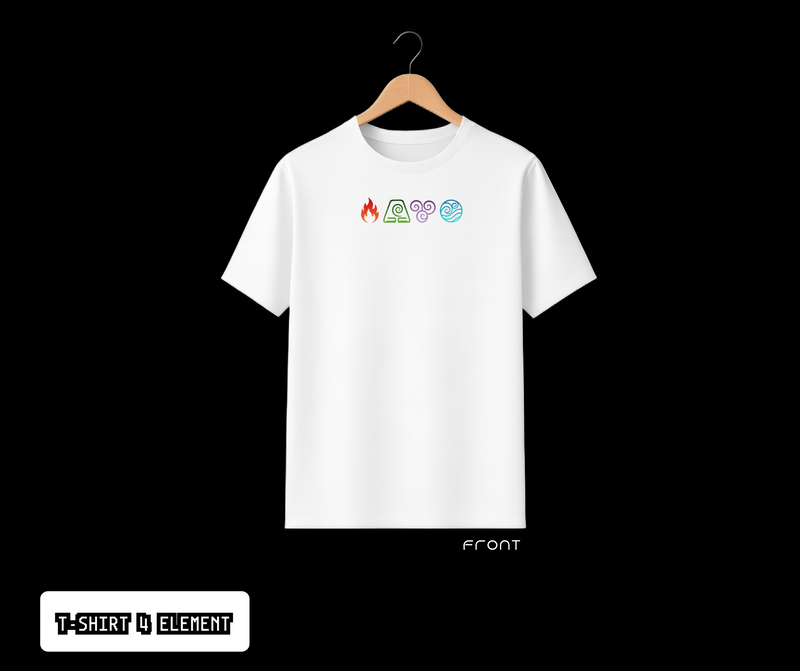 T-SHIRT / PLAYERA 4 ELEMENT FULL COLOR WHITE
