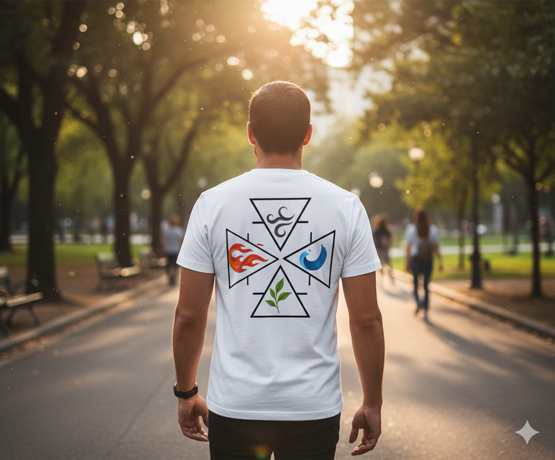 T-SHIRT / PLAYERA 4 ELEMENT COLOR WHITE