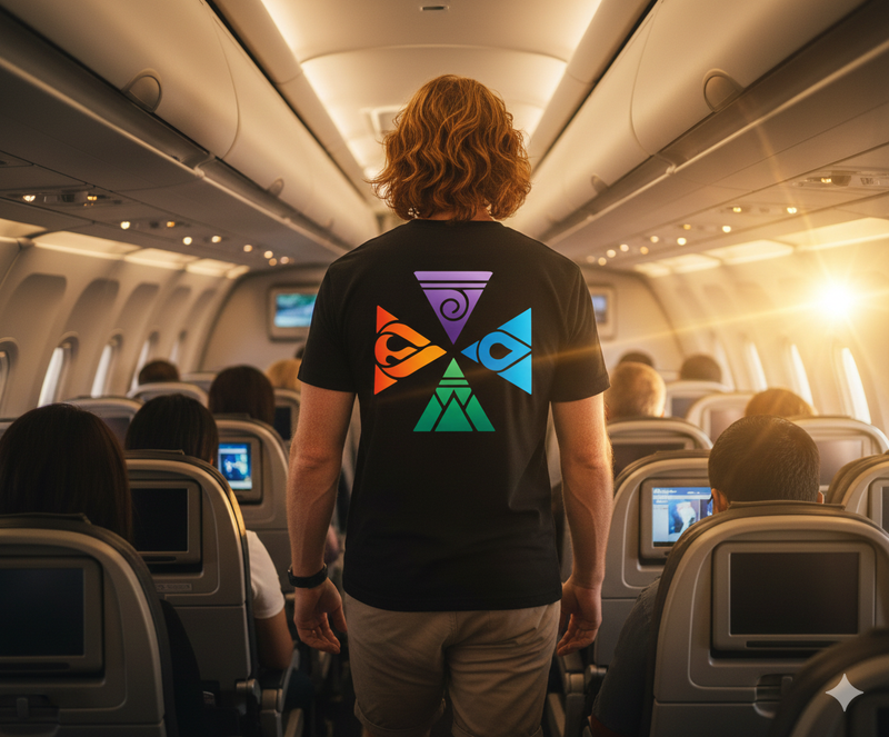 T-SHIRT / PLAYERA 4 ELEMENT FULL COLOR BLACK