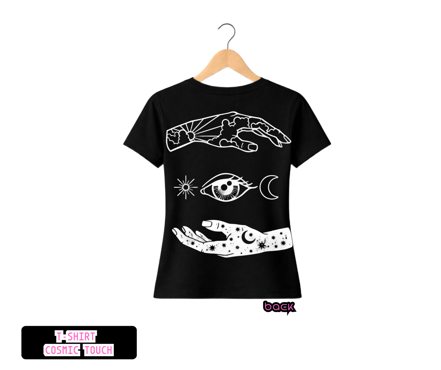 T-SHIRT / PLAYERA COSMIC TOUCH BLACK