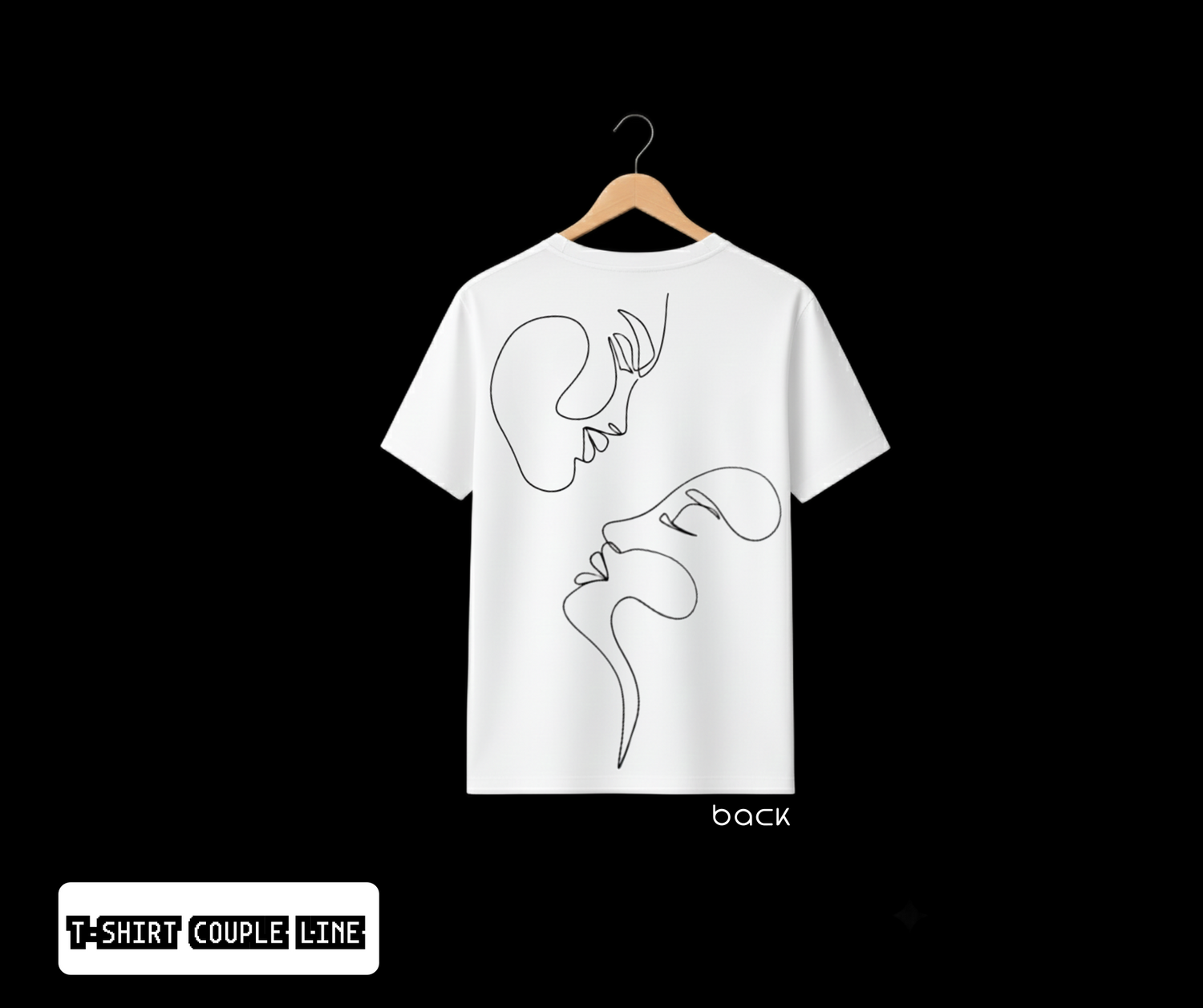 T-SHIRT / PLAYERA COUPLE LINE WHITE