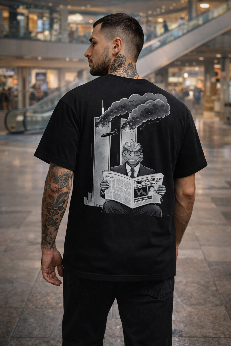 T-SHIRT / PLAYERA REPTIL-MAN BLACK