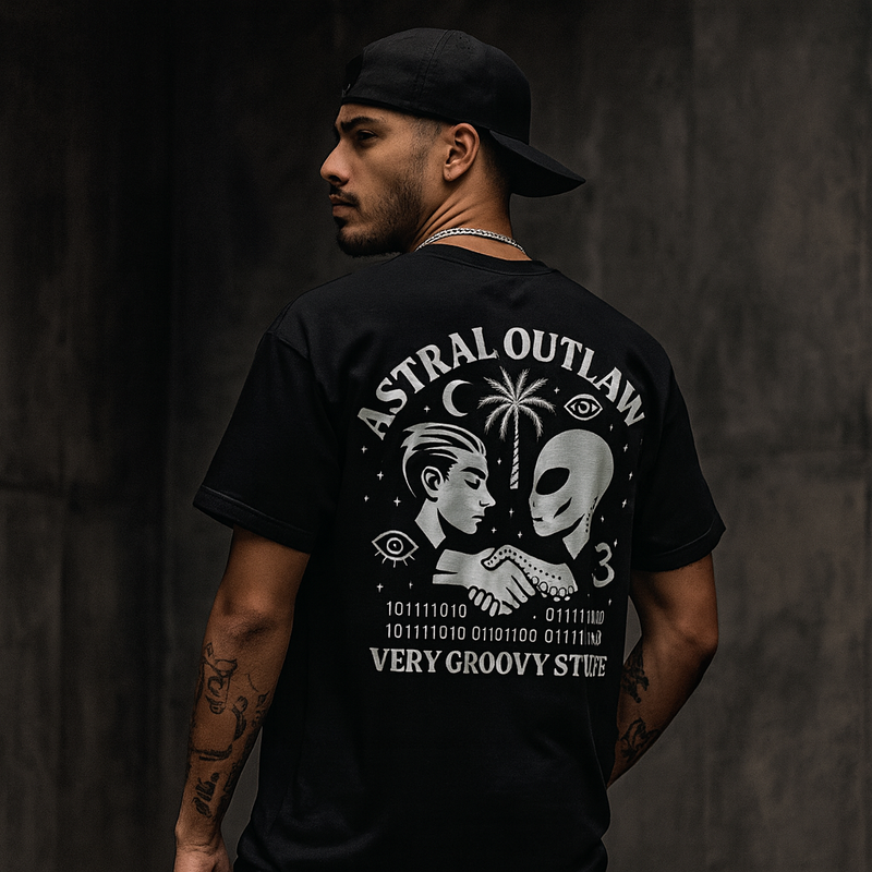 T-SHIRT / PLAYERA OVNI VR HUMAN BLACK