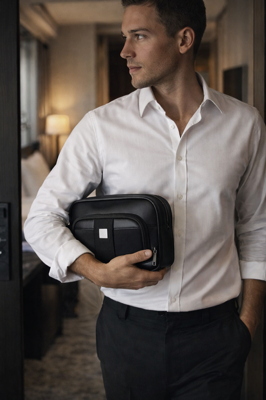 HAND BRIEFCASE / MALETIN DE MANO - BENARES BLACK
