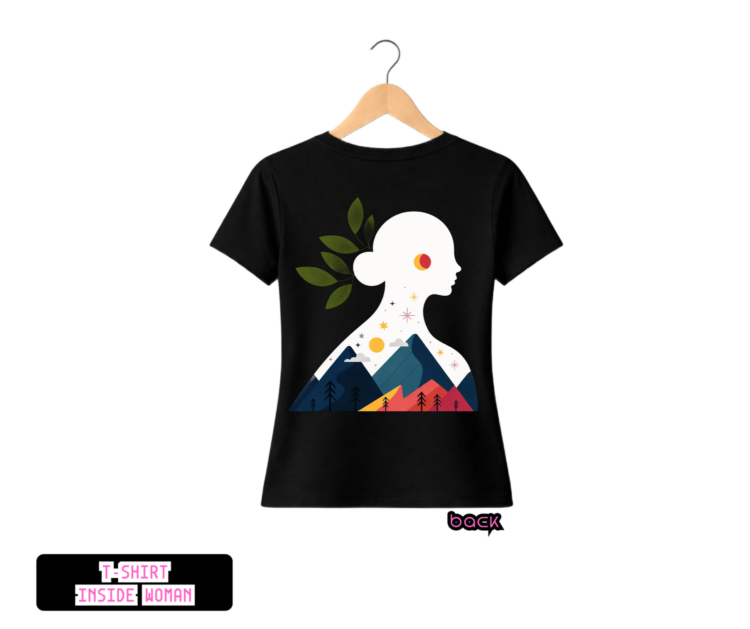 T-SHIRT / PLAYERA INSIDE WOMAN BLACK