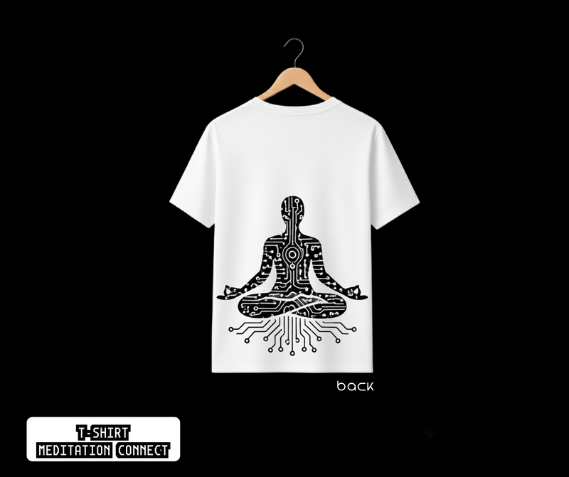 T-SHIRT / PLAYERA MEDITATION CONNECT WHITE