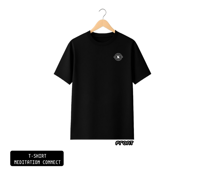 T-SHIRT / PLAYERA MEDITATION CONNECT BLACK