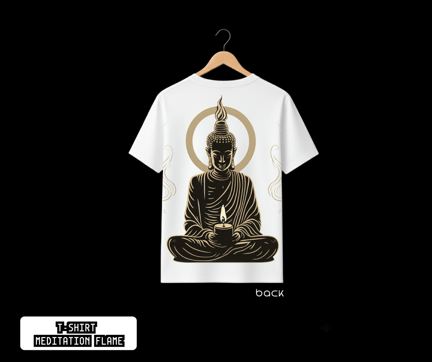T-SHIRT / PLAYERA MEDITATION FLAME WHITE