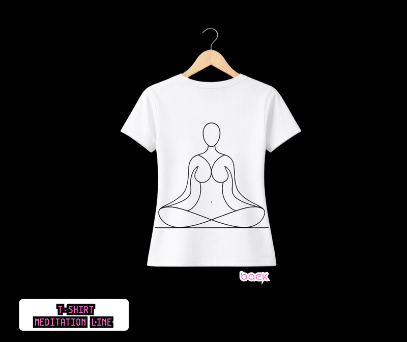 T-SHIRT / PLAYERA MEDITATION LINE WHITE