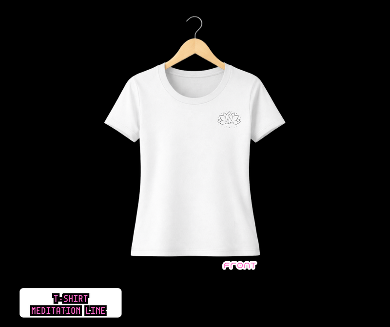 T-SHIRT / PLAYERA MEDITATION LINE WHITE