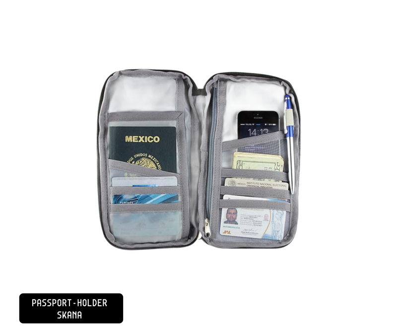 PASSPORT HOLDER / PORTA PASAPORTE - SKANA BLACK