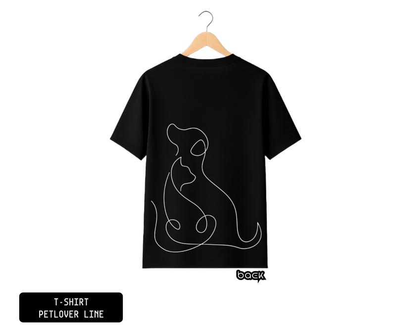 T-SHIRT / PLAYERA PETLOVER LINE BLACK
