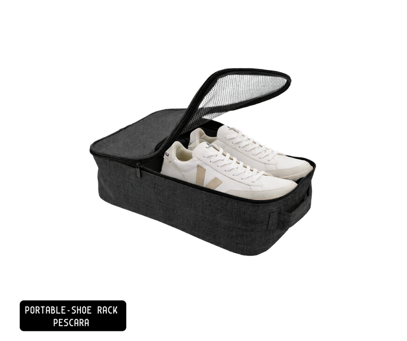 PORTABLE SHOE RACK / ZAPATERA PORTATIL PESCARA BLACK/GRAY