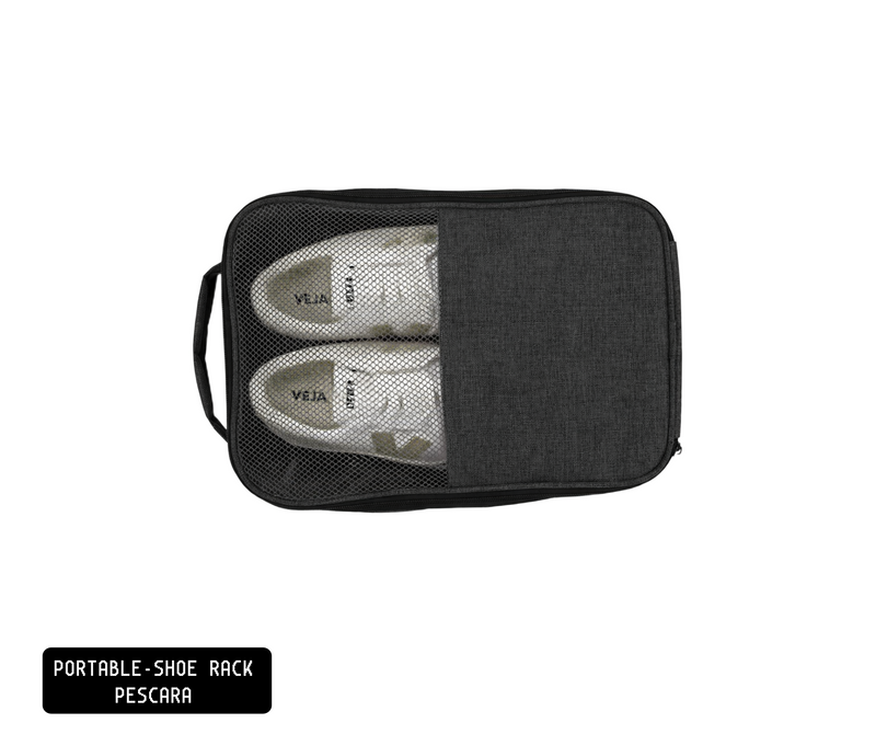PORTABLE SHOE RACK / ZAPATERA PORTATIL PESCARA BLACK/GRAY