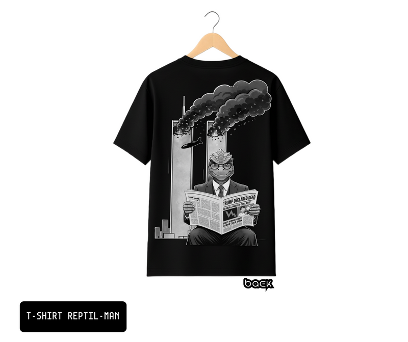 T-SHIRT / PLAYERA REPTIL-MAN BLACK