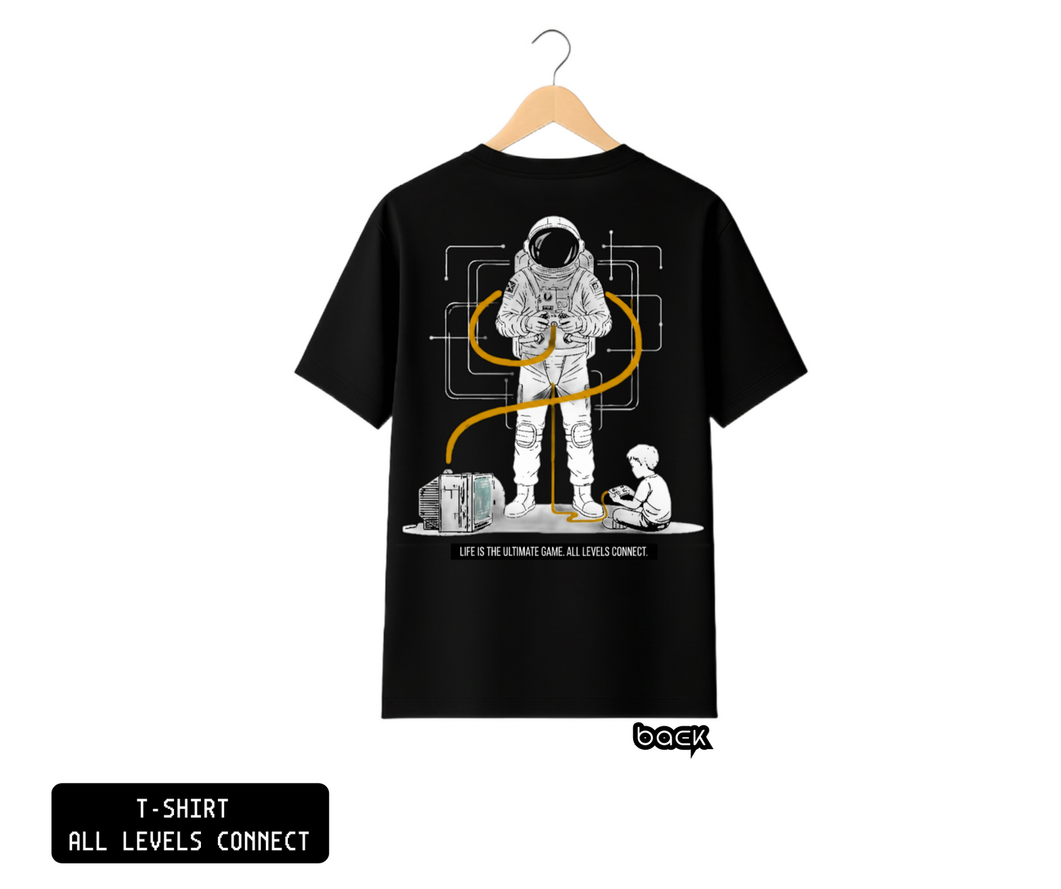 T-SHIRT / PLAYERA ALL LEVELS CONNECT BLACK