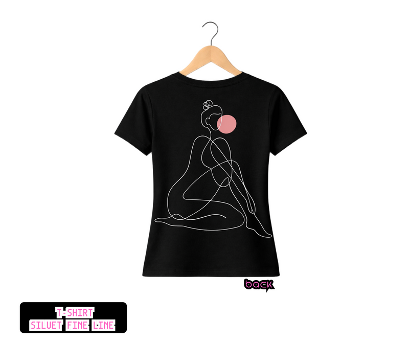 T-SHIRT / PLAYERA SILUET FINE LINE BLACK