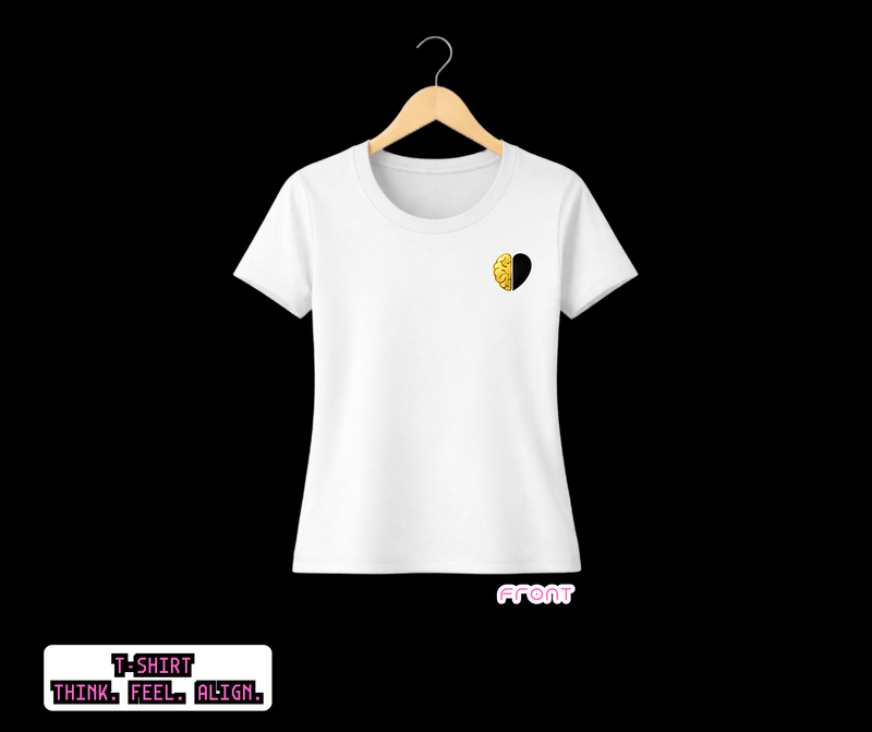 T-SHIRT / PLAYERA THINK. FEEL. ALIGN. WHITE