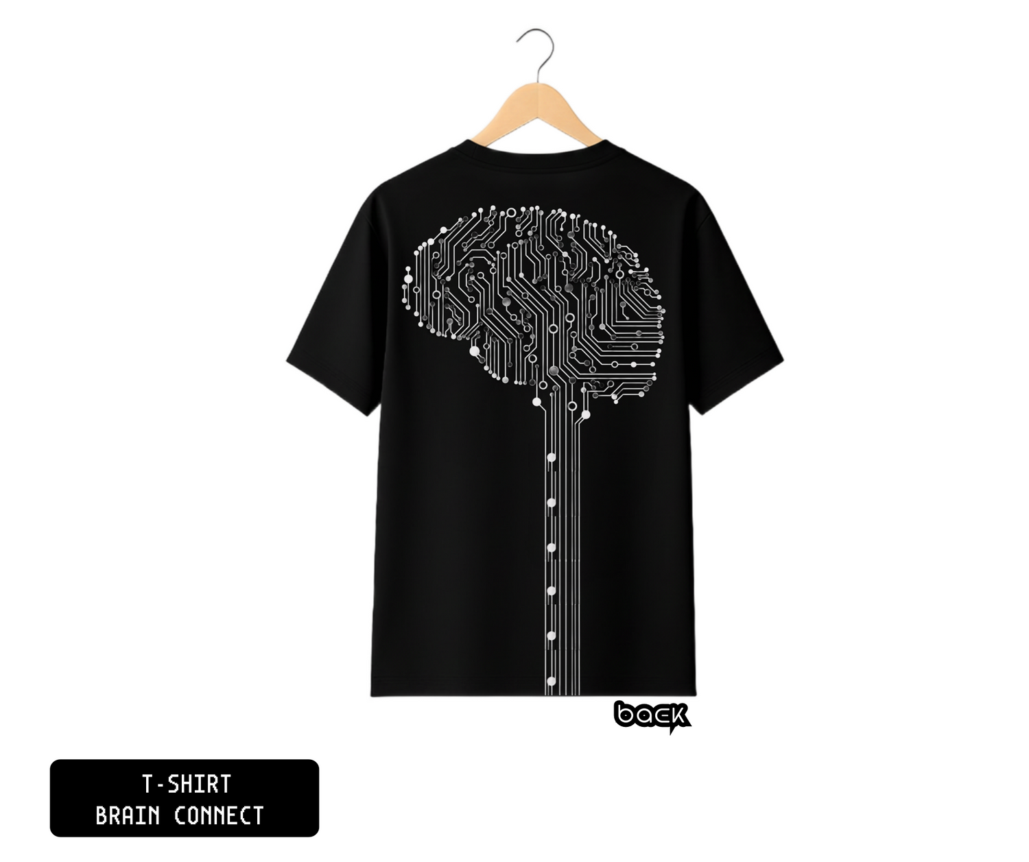 T-SHIRT / PLAYERA BRAIN CONNECT BLACK