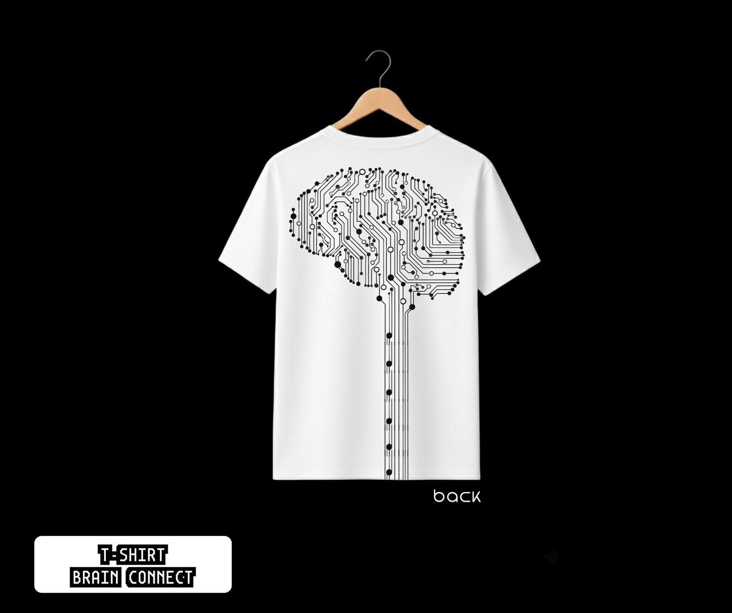 T-SHIRT / PLAYERA BRAIN CONNECT WHITE
