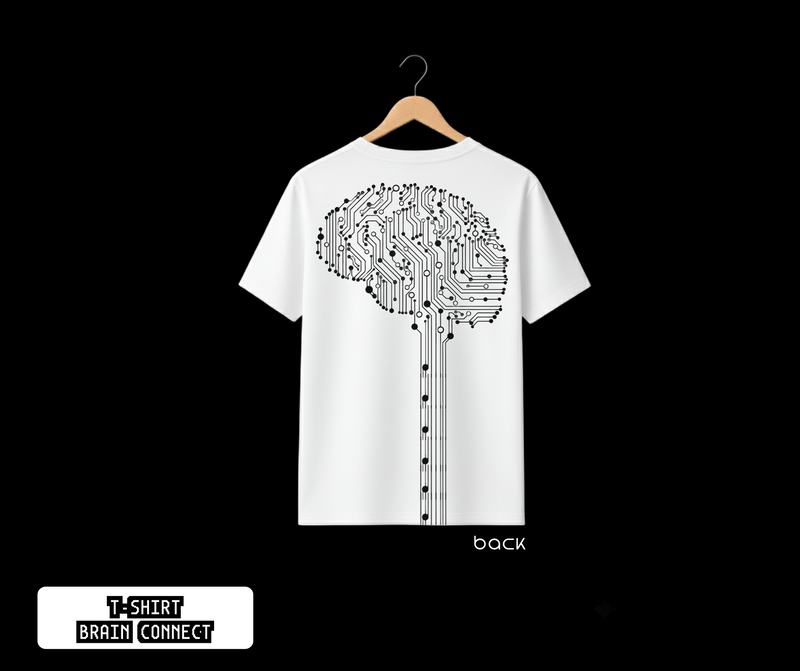 T-SHIRT / PLAYERA BRAIN CONNECT WHITE