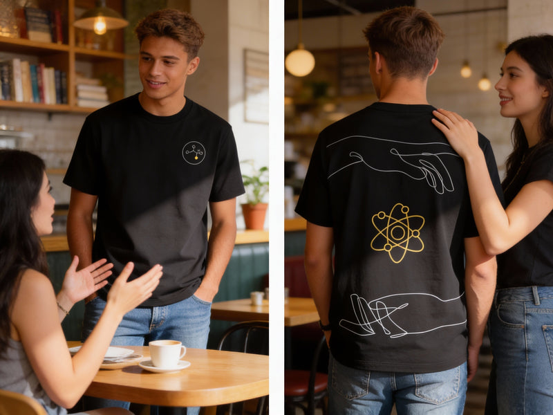 T-SHIRT / PLAYERA MOLECU-LINE BLACK