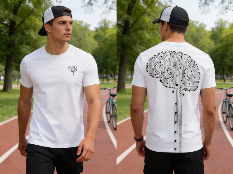 T-SHIRT / PLAYERA BRAIN CONNECT WHITE