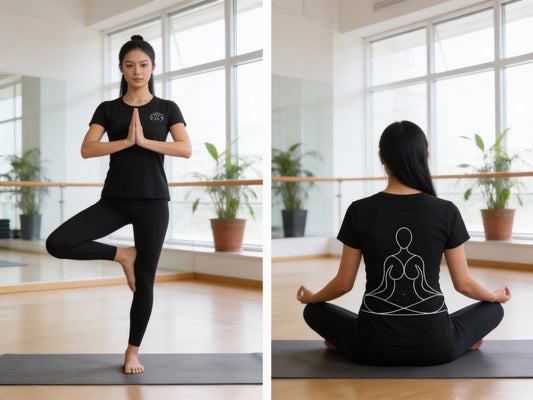 T-SHIRT / PLAYERA MEDITATION LINE BLACK