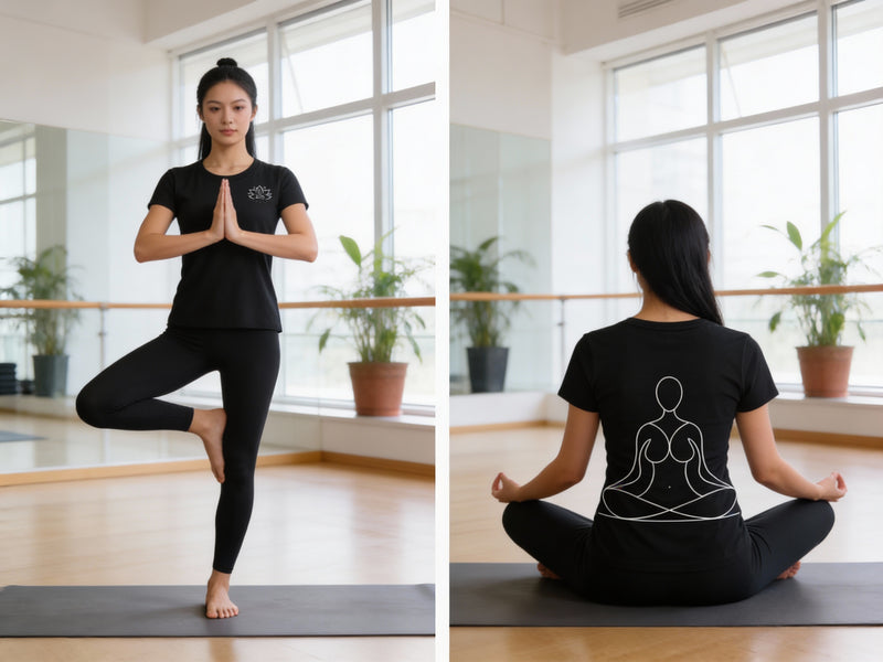 T-SHIRT / PLAYERA MEDITATION LINE BLACK