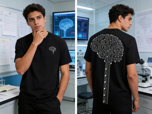 T-SHIRT / PLAYERA BRAIN CONNECT BLACK