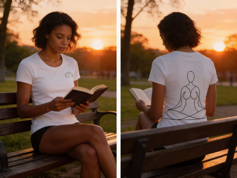 T-SHIRT / PLAYERA MEDITATION LINE WHITE