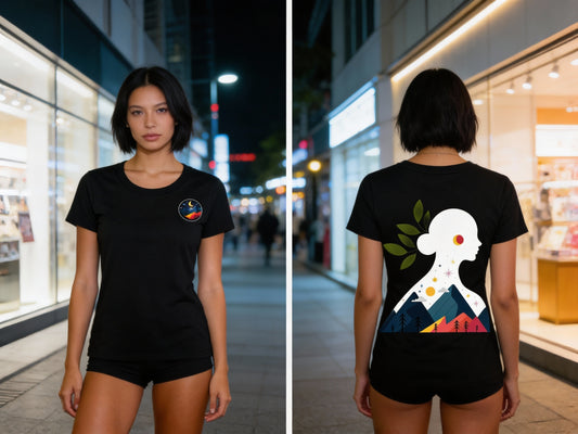 T-SHIRT / PLAYERA INSIDE WOMAN BLACK