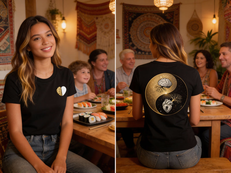 T-SHIRT / PLAYERA THINK. FEEL. ALIGN. BLACK