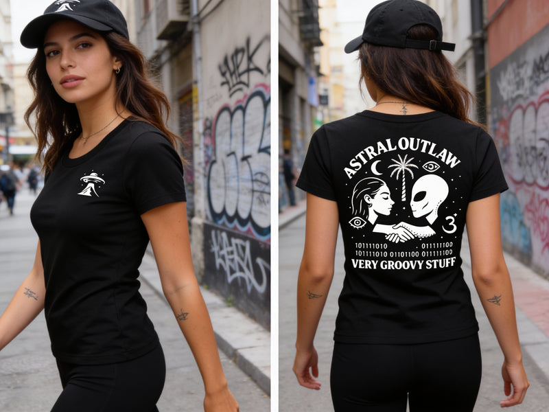 T-SHIRT / PLAYERA ASTRAL OUTLAW BLACK